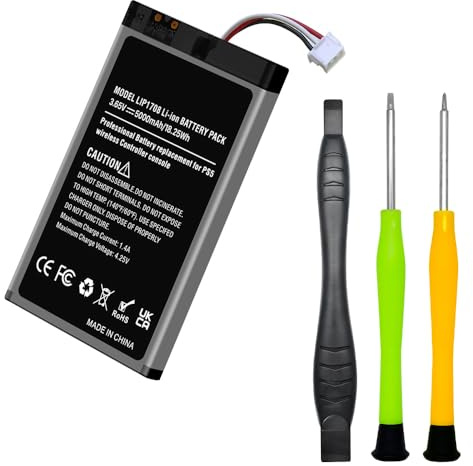 [5000mAh] PS5 Controller Akku Ersatz, neues Upgrade mit hoher Kapazität Akku-Ersatz für Sony PS5 LIP1708, PlayStation 5 DualSense CFI-ZCT1W Wireless Controller mit Reparatur-Werkzeug-Kit (1 Pack)