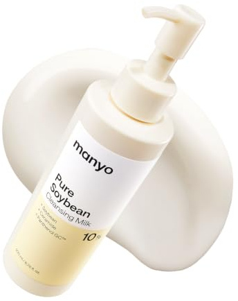 MANYO Pure Soybean Cleansing Milk, Hydrating Facial Milky Cleanser for Skin Barrier Repair, Hydrating Skincare with Hyaluronic Acid for Dry, Sensitive Skin, 6.76 fl oz (200ml)