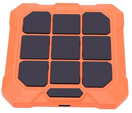 XUMIUZIY 6 in 1 Elektronisches Zehenspiel, Wiederaufladbare Hand Puzzle Spielekonsole mit Lautlosem Modus, Tragbares Lernspielzeug für Kinder Im Alter von 6–12 Jahren (ORANGE)