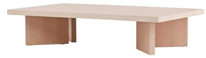 FURNLUX Bassholmen Couchtisch, MDF, Beige, 140 x 80 x 30 cm, 32 kg