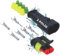 Kalitec KALI-1002 Superseal Set 2-Polig I KFZ Stecker 1,50 mm² max. 24 Volt I wasserdicht IP67 I ölbeständige Schnellverbinder Gehäusematerial PA GF für Auto, Motorrad I Schnellverbinder