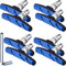 Hotop V Bike Brake Pads with Hex Nuts and Spacers V Bicycle Brake Blocks Set 70 mm (Black and Blue)