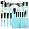 Make-up-Pinsel-Set, 32-teilig, blau, Premium-Kosmetik-Pinsel, Foundation, Blending Rouge, Concealer, Shader, Lidschatten, Eyeliner, kompatibel mit Reise-Make-up-Tasche
