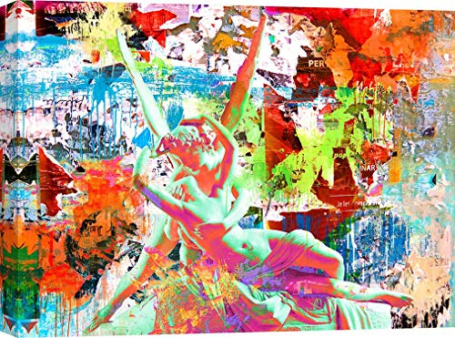 Art Print Cafe – Kunstdruck auf Leinwand – Modern Pop Art – Eric Chestier, Amor und Psyche 2.0 – 80x60 cm