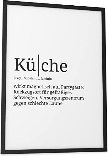Papierschmiede® Definition: Küche, 30x40 cm, Poster für Wohnzimmer, Schlafzimmer, Küche, Esszimmer, Wandbild Geschenk Wanddeko - ohne Rahmen