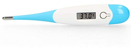 Alecto BC-19BW Digitales Fieberthermometer - Axillare,Rektle oder Orale Messung - Speichert letzte Messung - einfache Bedienung - blau