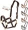 Esposita anatomisches Lederhalfter Deluxe Halfter aus Leder für Pferde Stallhalfter Pferdehalfter - Schoko Braun XFull