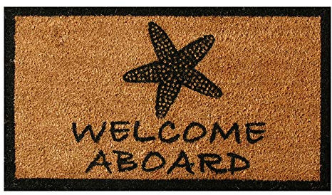 Rubber-Cal Seaside Shell Shack – Welcome Aboard Doormat 15mm X 18 X 30