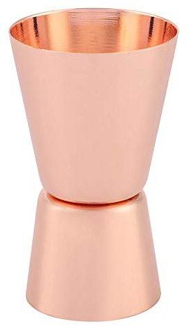 MAGT Cocktail Messbecher, 15ml/30ml Doppelseitiger Jigger Edelstahl Likör Cocktail Wein Messbecher Drink Bar Tool(Roségold)