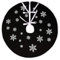 N&T NIETING Schwarz Weihnachtsbaum Rock Weiße Schneeflocke Gedruckt Sackleinen Weihnachtsbaumteppich Ornamente Dekoration für Weihnachten (30 Inches)