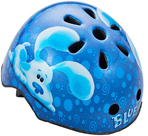Nickelodeon Blue's Clues & You Kids Bike Helmet, Toddler 3-5 Years Old, Girls and Boys, Easy Adjust Dial Fit, Integrated Visor, X-Small US, Daisy Blue