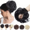 SEGO Haar Extensions Hochsteckfrisuren Haarteil Haargummi Dutt [Große-80g] VOLUMINÖS unordentlicher gewellt 1# Schwarz