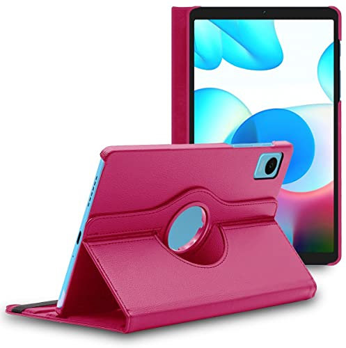 ebestStar - Hülle für Realme Pad mini 8.7 (2022), Drehbar Schutzhülle, PU-Lederhülle, Rotierende Ständer Etui, Rotating Case Cover, Pink