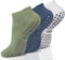 Ozaiic Yoga Socken für Damen und Herren, Stoppersocken, Antirutschsocken, Barfuß, Rutschfeste, Pilates, Krankenhaus, Zuhause, Socken mit Noppen - 6 Paar, Weiß, Blau, Grün, Größe 39-42
