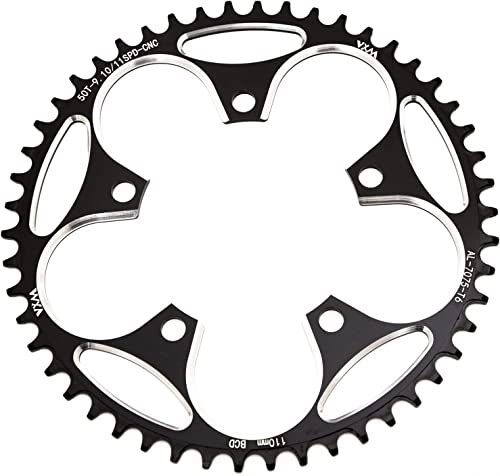 YBEKI 110 BCD Narrow Wide Fahrrad Kettenblatt 36-58T | 7075-T6 Flugzeugaluminium | 5-Achsen CNC (±0.01mm) | Anti-Kettfall-Design | HV800 Hartanodisierung | Für 8-12 Gang Rennrad