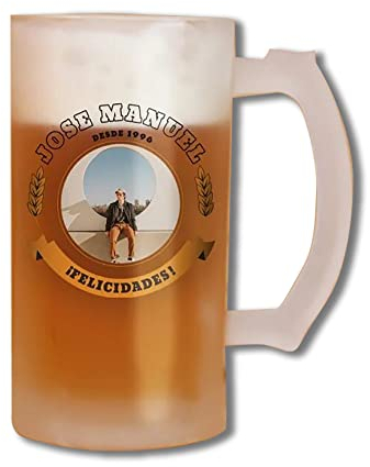 Genérico Jarra de Cerveza Personalizada con nombre y foto