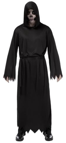 Funidelia | Sensemann Kostüm für Herren und Damen Horror, Grim Reaper, Death, Halloween - Kostüm für Erwachsene & Verkleidung für Partys, Karneval & Halloween - Schwarz