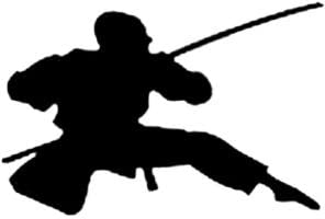 GAETOYEN Autoaufkleber Hund Personalisiert 15 cm X 10,1 cm Lustiger Ninja Samurai Assassin Katana Duell Sneak Swing Aufkleber Vinyl Auto Styling Auto Aufkleber Css1A220
