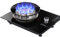 Cuisinière à gaz de 33 cm, poêle à Frire à Anneau de feu à Neuf Chambres de 4,2 KW, Table de Cuisson en Verre trempé Noir avec Protection Contre Les Flammes, Conversion de gaz NG/LPG. (Color : A, Si
