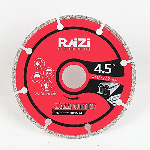 Raizi 115 mm Lama professionale del disco di taglio del metallo del diamante per acciaio inossidabile del tondo per cemento armato in alluminio