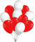 Premium Luftballons in Rot Weiß - Made in DE - 100% Naturlatex & 100% biologisch abbaubar - Geburtstag Party Karneval - für Helium geeignet - twist4® (100 Stück)