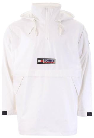 Tommy Hilfiger Veste Coupe-Vent Blanc Homme Solid Popover Blanc M