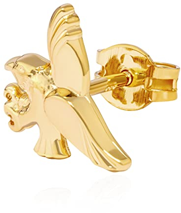 NKlaus Einzel Ohrstecker Adler angreifend 333 Gelb Gold 8 Karat 10x7,6mm Vogel Ohrring 13702