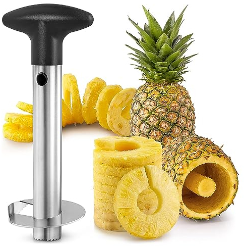 Roysmart Ananasschneider, Ananasschäler Edelstahl, Ananas-Entkerner Schneider, Ananas Core Entferner Werkzeug für Home & Küche mit scharfe Klinge