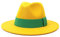 Fedora Trilby Filzhut Hut Casual Fashion Casual Jazz Hut Top Hat Für Männer Und Frauen Hut Mit Großer Krempe 58Cm Gelb