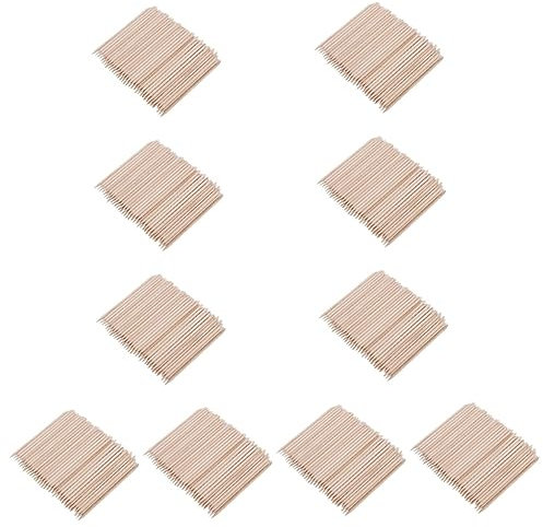 Beaupretty 1000pcs Hardwood Cuticle Pusher Wood Sticks for Nail Treatments Orange Colour Remover Nail Technician Accessories