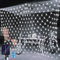 Solar LED Lichternetz,1.5 x 1.5M Wasserdichte Lichterkette Netz 8 Modi 96 LED Lichternetz Lichtervorhang mit Fernbedienung Net Lichterketten für Garten Weihnachten Hochzeit Party Dekorationen