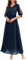 Wedtrend Cocktailkleid Festliche Kleider für Hochzeit Damen Abendkleid Damen Lang mit Pailletten Abendkleider Damen Elegant für Hochzeit WT0317 Navy S