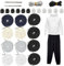 28 Stück Kordel für Jogginghose Set, Kordelzug für Hoodie mit Einfädler, Kordelstopper 2 Loch, Elastische Kordelband, Ersatz-Saiten aus Baumwolle für Jacken, Sweat, Shorts, Sporthosen, Handtaschen