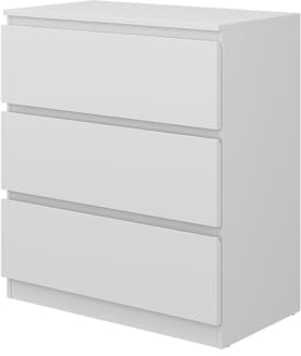 Vicco Kommode Calisto, Kommodenschrank, Weiß/Weiß, 70 x 78.5 cm