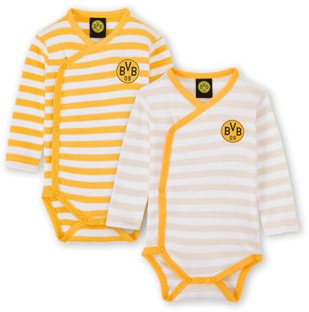 Borussia Dortmund BVB Babybody 2ER Set - Fair und schwarzgelb von Anfang an Gr. 74