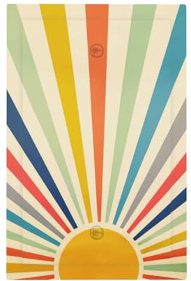 Placa de pared decorativa en blanco sin dispositivo de 1 banda, hippie, mediados de siglo, años 70, 60, abstracto, bohemio, 70, sol, arte estético, interruptor de luz, tamaño jumbo, cubierta eléctrica