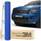 PRINT.GG Autofolie 3M 2080 Satin Perfekt Blau, 152 x 450 cm, Selbstklebende Folie Car Wrapping Folie, Robuste Lackschutzfolie Auto, Motorrad, Boot, Fahrrad, UTV, ATV, Van, Bus, Truck, Vinyl