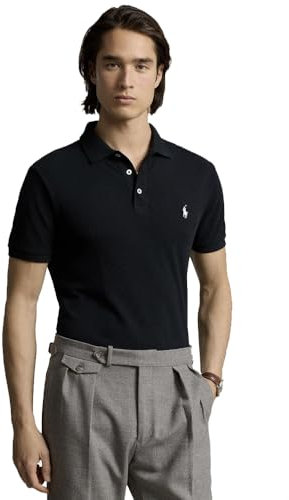 Ralph Lauren Polo piqué Slim Fit Stretch Mesh, noir, XXL