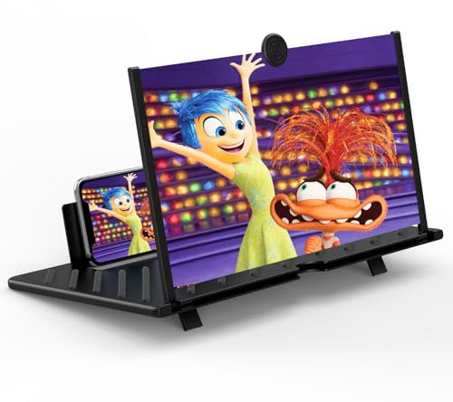 Bildschirmlupe für Handy, 50,8 cm (20 Zoll), 3D-HD-Handy-Lupe, Projektor-Bildschirmvergrößerung für Filme, Videos und Spiele, faltbarer Telefonständer mit Bildschirmverstärker, Geschenke für Mama