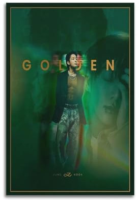 Jungkook Poster mit Albumcover, signiertes limitiertes Poster, Musikcover-Poster, Pop-Hip-Hop-Rap-Sänger-Star, Musikposter, ästhetische Leinwand, Wandkunst für Mädchen und Jungen, Teenager,