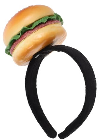 OSOLADY Hamburger-stirnband Sombrero Stirnbänder Zum Thema Essen Donut-stirnband Hamburger-partyhüte Lustiger Kopfschmuck Verrückter Hut Burger-kopfbedeckung Taco-kostüm Dummer Hut Schwamm