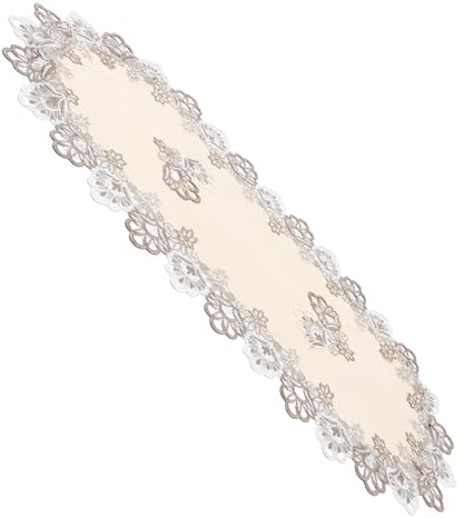 Ovaler Tischläufer aus Polyester in Ovaler Form für Garten und Hochzeit