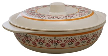 Dependable Industries inc. Essentials Multi-Purpose Melamine Mixing and Serving Bowl with Handles and Lid – Ideal for Food Storage, Meal Prep, Indoor and Outdoor Use (8.5 inch)