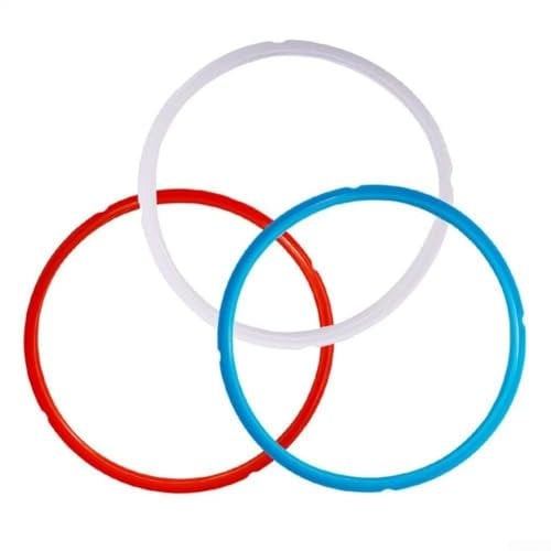 Replacement Silicone Seals for InstaPot Pressure Cookers 3 Pack Gasket Rings (6QT)