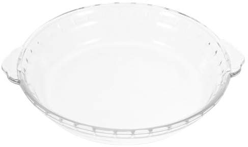 EPIGEIST Teglia in Vetro Trasparente Per Torta 8 Pollici Resistente Al Calore Per Microonde Frigorifero e Forno, Piatto Classico Per Cuocere Torte Quiche e Arrosti in Cucina Domestica