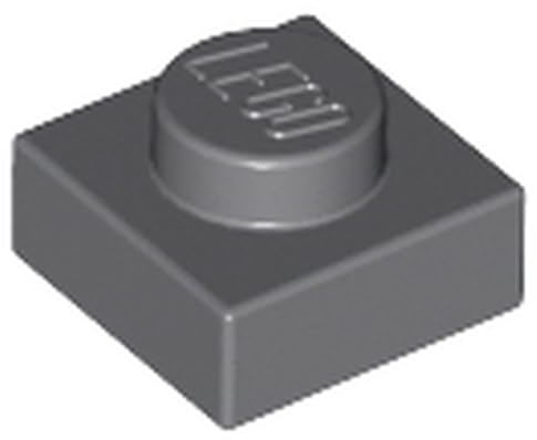 LEGO Brick Plate 1 x 1, Part 3024 (Dark Bluish Gray, 10, Bricks)