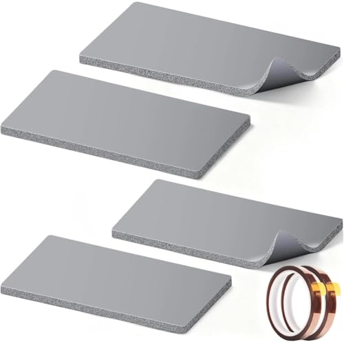 Qomcsrl Silikon-Haube Heizmatte 4 Stück & 2 Rollen Heizband Set - Hochdichte Zuschneidbare Pads in 2 Größen für Zuhause, DIY & Kleinunternehmen
