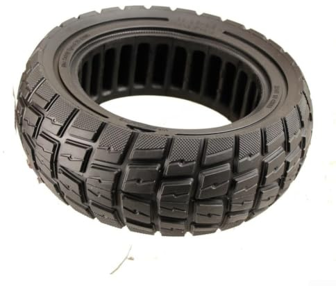High strength 11 inch scooter tire 90/65-6.5 with solid rubber construction and engineered tread for all season functionality