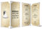 Personalisierte Menükarten Hochzeit (10 Stück, Menge wählbar) - Vintage Brautpaar - Eigener Text, Speisekarte Getränkekarte in Weiß, Klappkarten, Kartonpapier 300g/qm