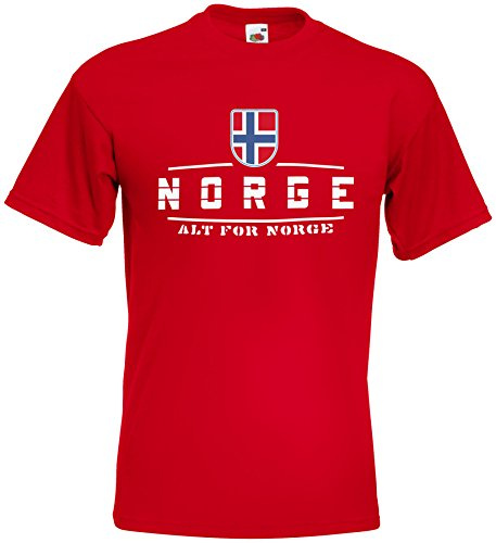 Norwegen WM-2026 T-Shirt Norge Fanshirt Nation Trikot